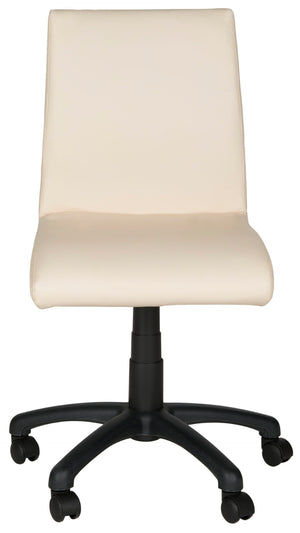 Safavieh Hal Desk Chair - Stylish Vegan Leather Upholstered Comfort For Modern Workspaces And Home Offices Champagne FOX8501D