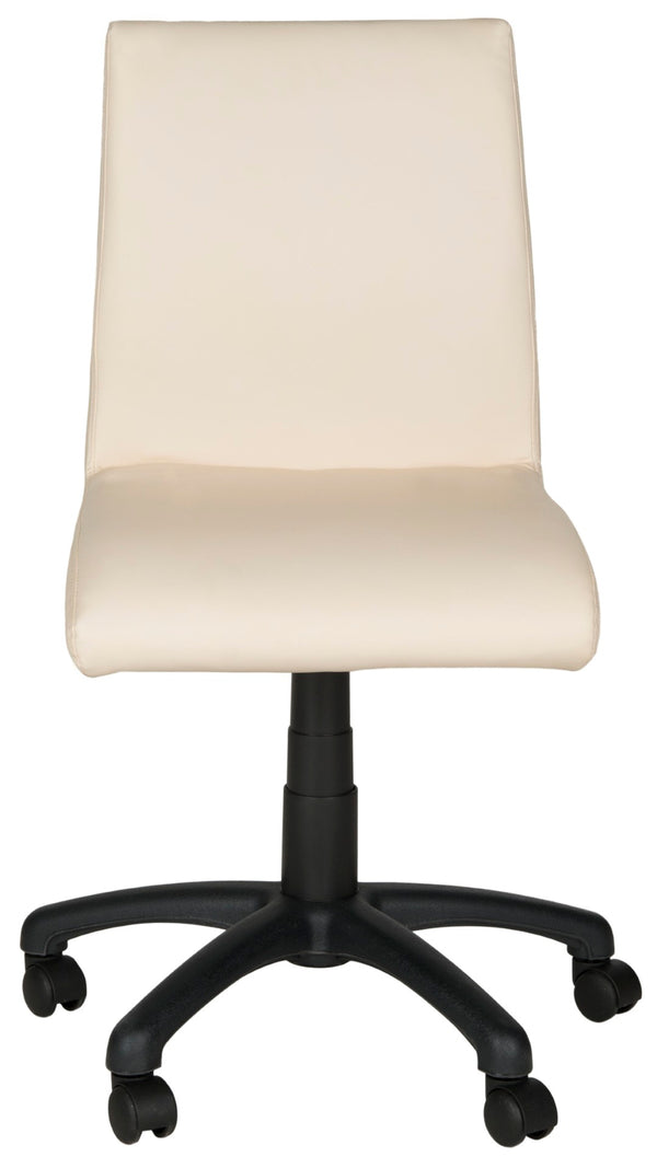 Safavieh Hal Desk Chair - Stylish Vegan Leather Upholstered Comfort For Modern Workspaces And Home Offices Champagne FOX8501D