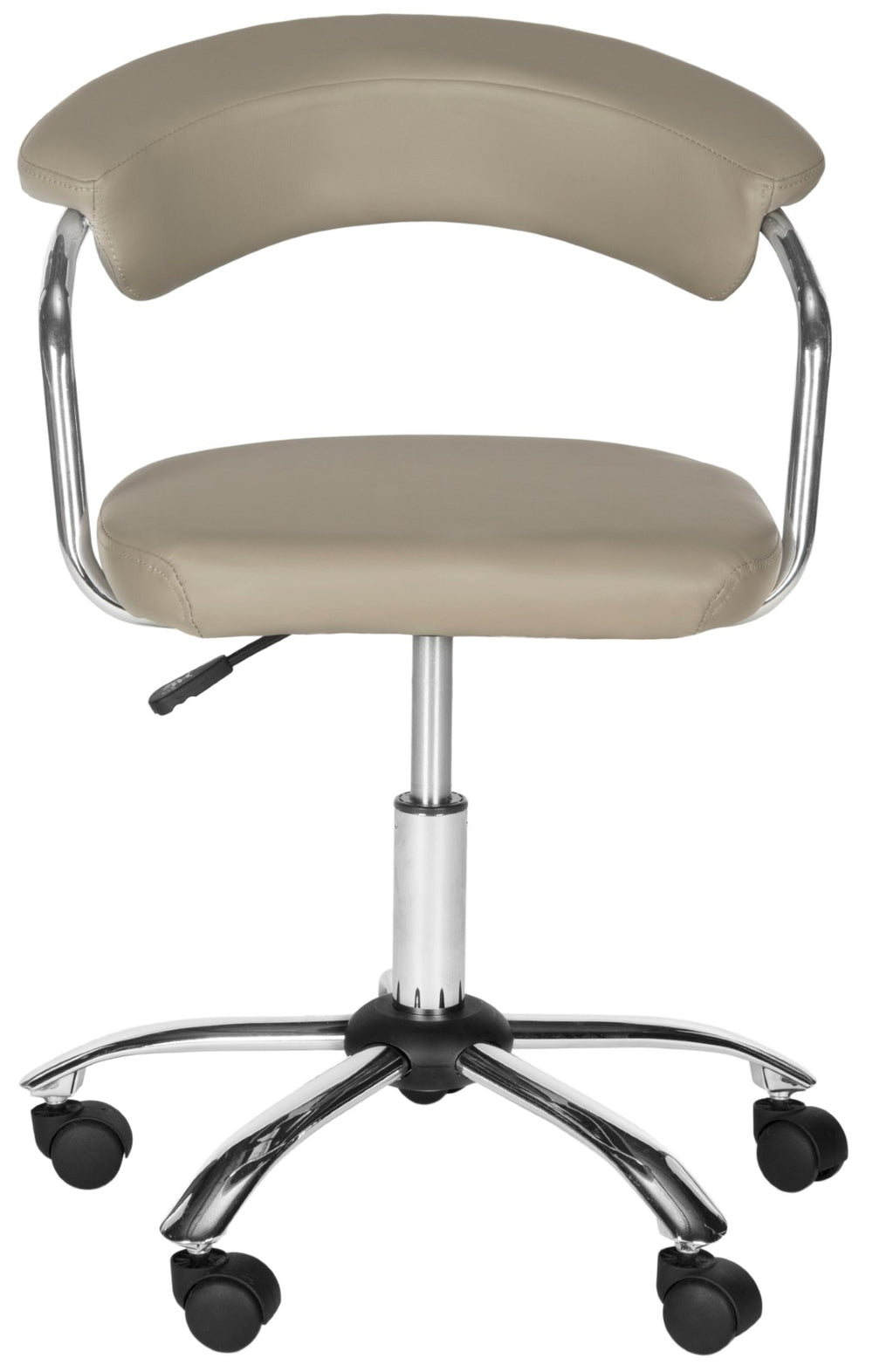 Safavieh Pier Desk Chair - Modern Vegan Leather With Adjustable Height, Durable Design & Effortless Mobility Grey FOX8502C