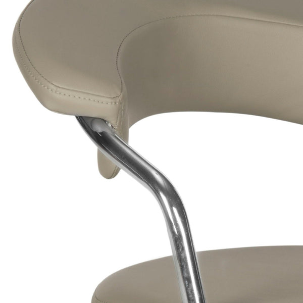 Safavieh Pier Desk Chair - Modern Vegan Leather With Adjustable Height, Durable Design & Effortless Mobility Grey FOX8502C