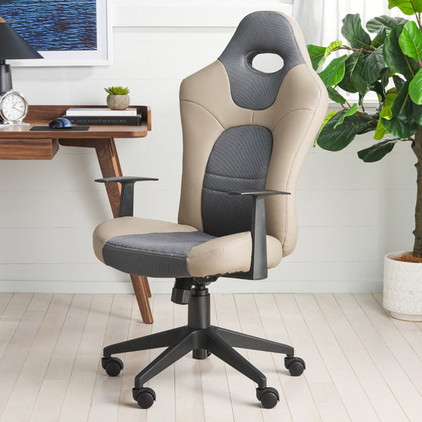 Safavieh Belinda Desk Chair - Ergonomic Vegan Leather With Adjustable Features For Modern Home Offices FOX8503A