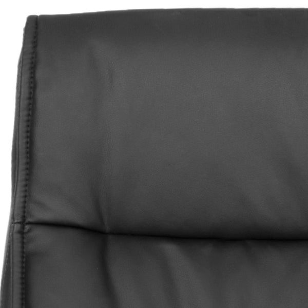 Safavieh Fernando Desk Chair - Sleek Black Faux Leather Executive Seating For Home Office & Study Comfort FOX8507A