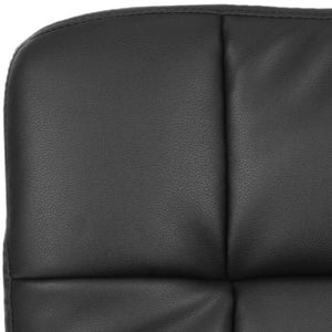 Safavieh Brunner Desk Chair - Modern Bauhaus Design With Quilted Vegan Leather And Chrome Swivel Base For Comfort Black FOX8510A