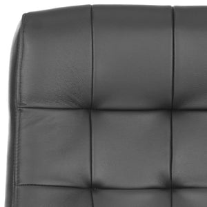 Safavieh Olga Desk Chair - Elegant Black Vegan Leather With Biscuit Quilted Detailing For Ultimate Comfort FOX8514A