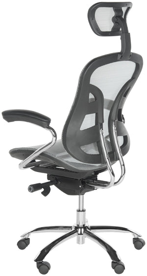 Safavieh Jarlan Desk Chair - Ergonomic Grey Mesh, Adjustable Height For All-Day Comfort & Modern Style FOX8515A