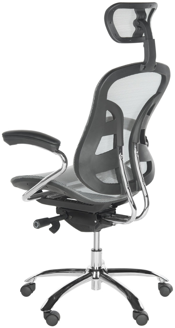 Safavieh Jarlan Desk Chair - Ergonomic Grey Mesh, Adjustable Height For All-Day Comfort & Modern Style FOX8515A