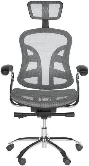 Safavieh Jarlan Desk Chair - Ergonomic Grey Mesh, Adjustable Height For All-Day Comfort & Modern Style FOX8515A