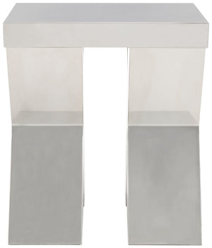 Safavieh Houston Modern X-Frame End Table In Polished Stainless Steel – Chic Accent For Small Spaces FOX9013A