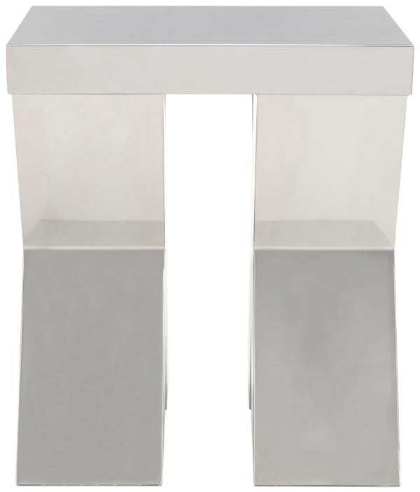 Safavieh Houston Modern X-Frame End Table In Polished Stainless Steel – Chic Accent For Small Spaces FOX9013A