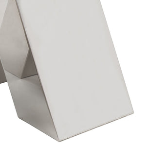 Safavieh Houston Modern X-Frame End Table In Polished Stainless Steel – Chic Accent For Small Spaces FOX9013A