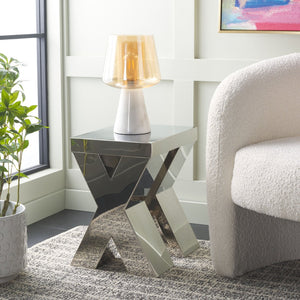 Safavieh Houston Modern X-Frame End Table In Polished Stainless Steel – Chic Accent For Small Spaces FOX9013A