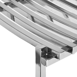 Safavieh Argus Stool - Elegant Stainless Steel Accent Seat For Modern Spaces, Compact Design, Versatile Use FOX9015A