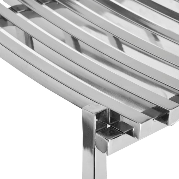 Safavieh Argus Stool - Elegant Stainless Steel Accent Seat For Modern Spaces, Compact Design, Versatile Use FOX9015A
