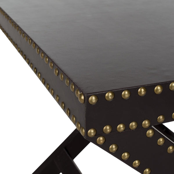 Safavieh Jeanine Charcoal Accent Table With Striking “X” Frame Design For Modern & Vintage Interiors FOX9500B