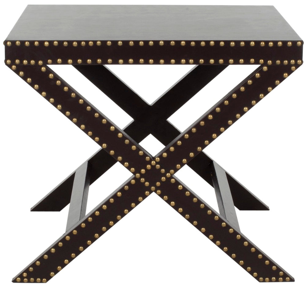 Safavieh Jeanine Charcoal Accent Table With Striking “X” Frame Design For Modern & Vintage Interiors FOX9500B