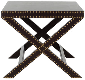 Safavieh Jeanine Charcoal Accent Table With Striking “X” Frame Design For Modern & Vintage Interiors FOX9500B