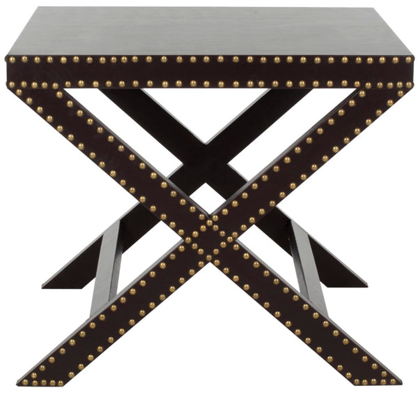 Safavieh Jeanine Charcoal Accent Table With Striking “X” Frame Design For Modern & Vintage Interiors FOX9500B
