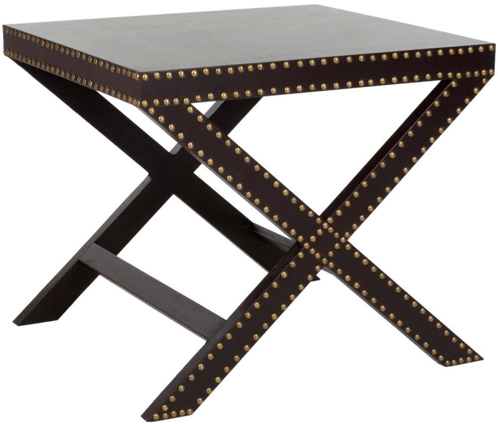 Safavieh Jeanine Charcoal Accent Table With Striking “X” Frame Design For Modern & Vintage Interiors FOX9500B