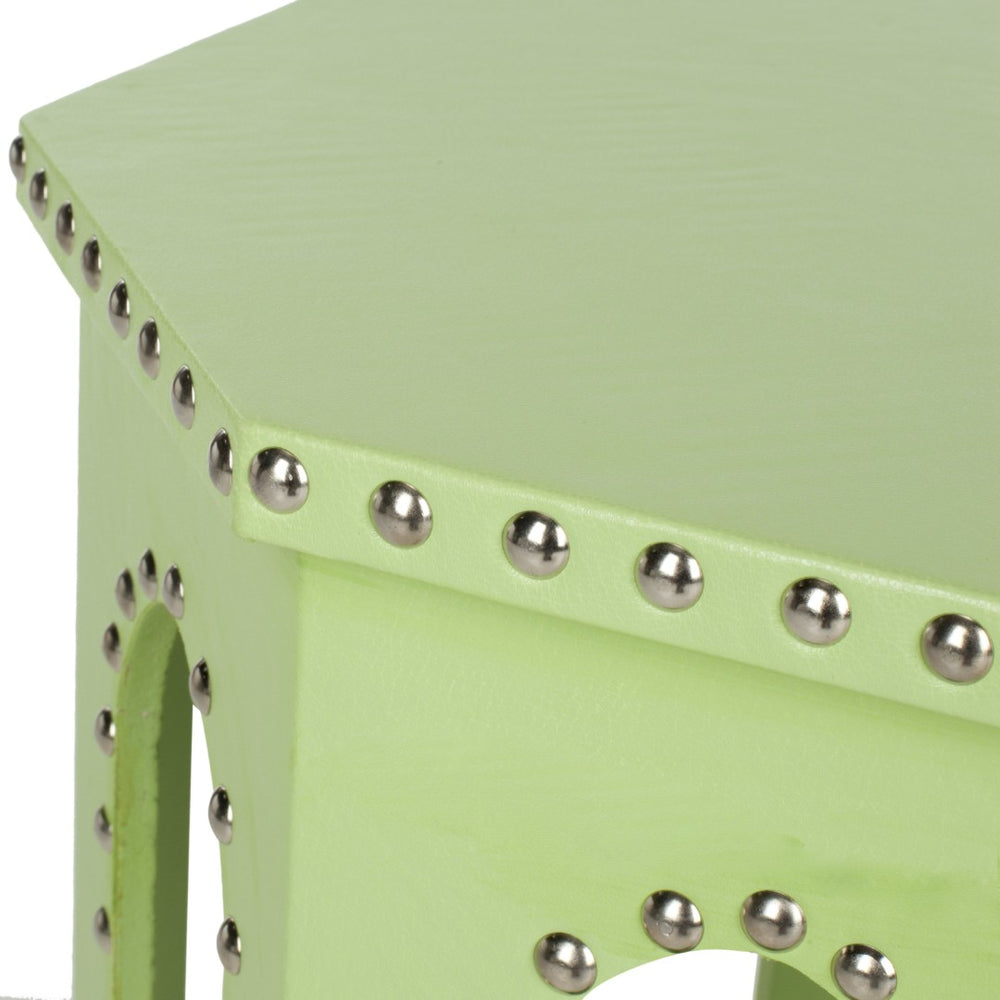 Safavieh Nara Light Green End Table With Silver Nail Heads - Modern Gothic Design For Stylish Spaces FOX9501D