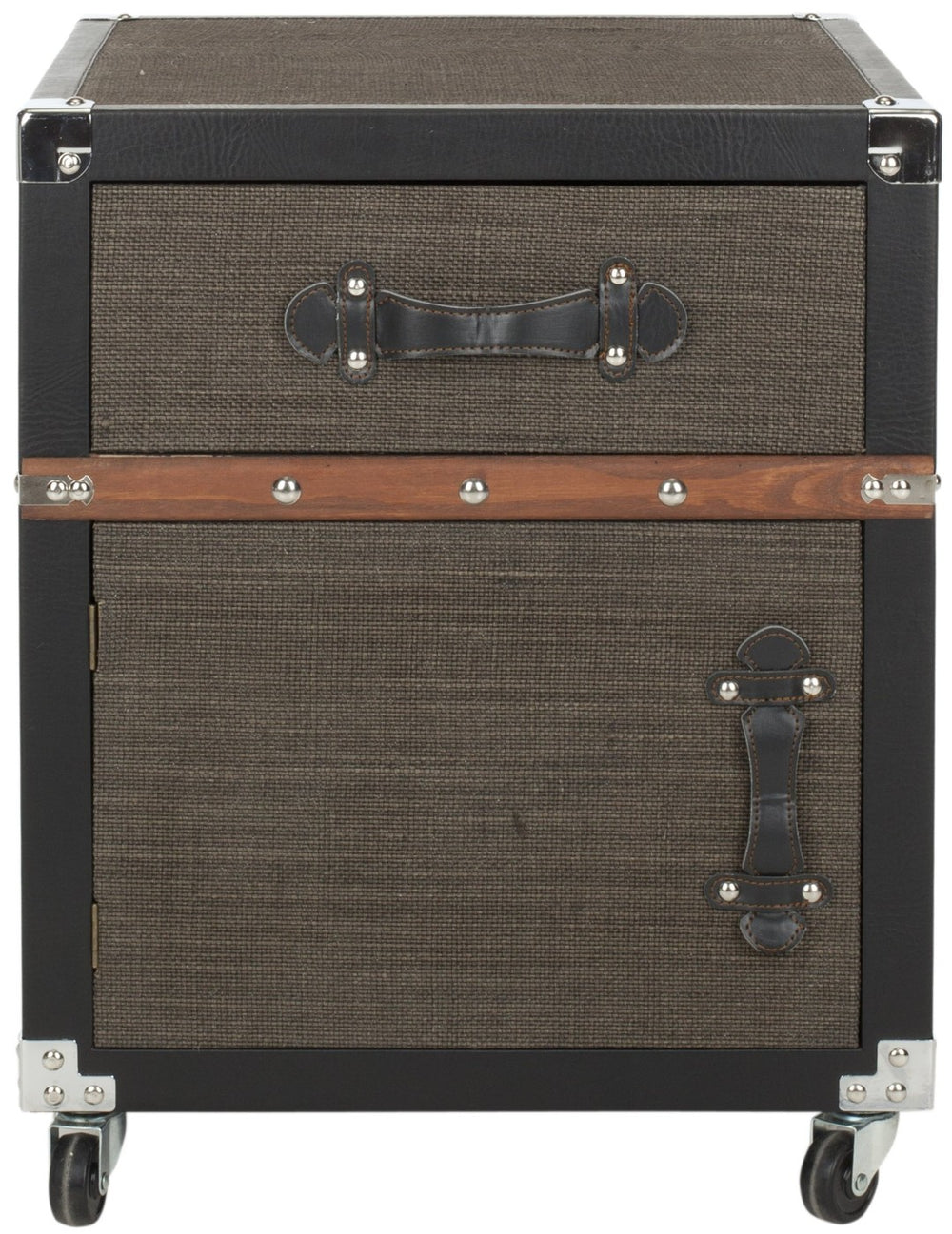 Safavieh Joel Rolling Chest - Vintage-Inspired Accent Table With Mobility For Home Office & Living Spaces FOX9505A