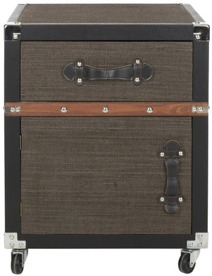 Safavieh Joel Rolling Chest - Vintage-Inspired Accent Table With Mobility For Home Office & Living Spaces FOX9505A