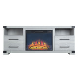 Manhattan Comfort Richmond Industrial - Traditional Fireplace Grey FP1-GY