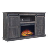 Manhattan Comfort Myrtle Traditional - Barnlike Fireplace Heavy Brown FP2-BR