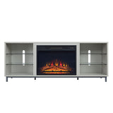 Manhattan Comfort Brighton Modern Fireplace Beige FP4-BG