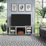 Manhattan Comfort Brighton Modern Fireplace Beige FP4-BG