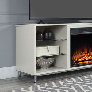 Manhattan Comfort Brighton Modern Fireplace Beige FP4-BG