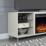 Manhattan Comfort Brighton Modern Fireplace Beige FP4-BG