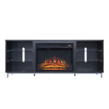 Manhattan Comfort Brighton Modern Fireplace Onyx FP4-BL