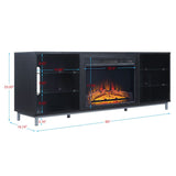 Manhattan Comfort Brighton Modern Fireplace Onyx FP4-BL