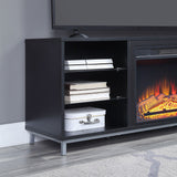 Manhattan Comfort Brighton Modern Fireplace Onyx FP4-BL