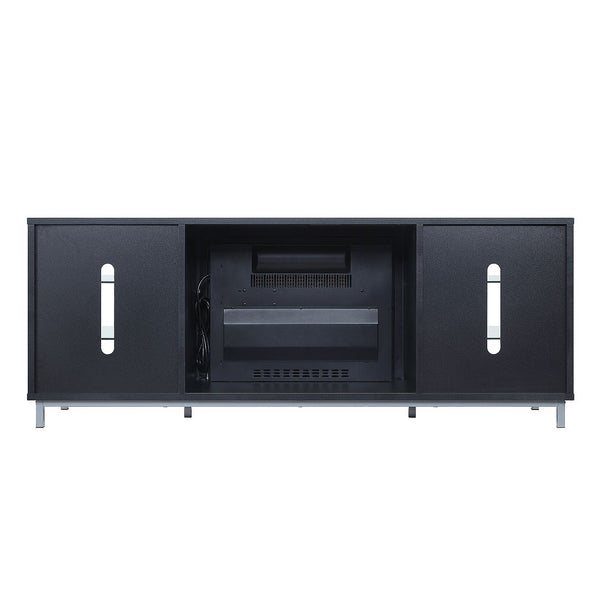 Manhattan Comfort Brighton Modern Fireplace Onyx FP4-BL