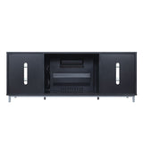 Manhattan Comfort Brighton Modern Fireplace Onyx FP4-BL