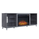 Manhattan Comfort Brighton Modern Fireplace Grey FP4-GY