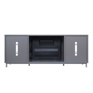 Manhattan Comfort Brighton Modern Fireplace Grey FP4-GY