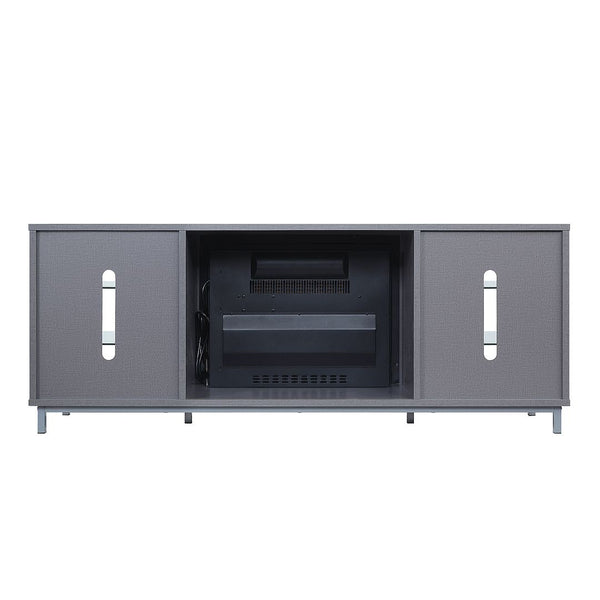 Manhattan Comfort Brighton Modern Fireplace Grey FP4-GY