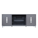 Manhattan Comfort Brighton Modern Fireplace Grey FP4-GY