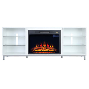 Manhattan Comfort Brighton Modern Fireplace White FP4-WH