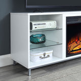 Manhattan Comfort Brighton Modern Fireplace White FP4-WH