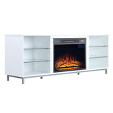 Manhattan Comfort Brighton Modern Fireplace White FP4-WH