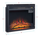 Manhattan Comfort Fireplace Modern Electric Fireplace Black FPBOX1