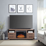 Manhattan Comfort Fireplace Modern Electric Fireplace Black FPBOX1