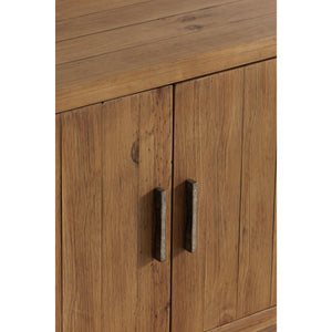 Moe's Home Monterey Media Cabinet - Rustic Pinewood Design With Ample Storage And Elegant Curved Silhouette Natural Solid Pine,Plywood Shelves,Back & Bottom Panels Fr-1027-21