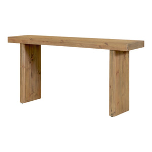 Moe's Home Monterey Console Table - Elegant Solid Pinewood Design With Natural Variations For Earthy Charm Natural Solid Pine Fr-1037-21