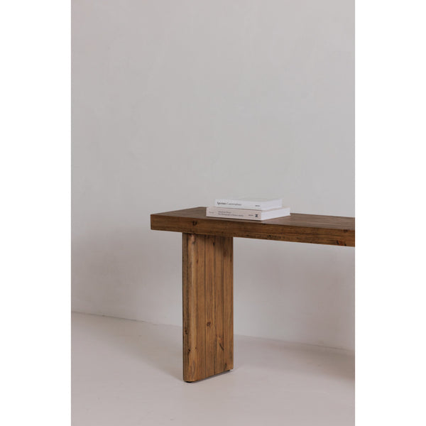 Moe's Home Monterey Console Table - Elegant Solid Pinewood Design With Natural Variations For Earthy Charm Natural Solid Pine Fr-1037-21