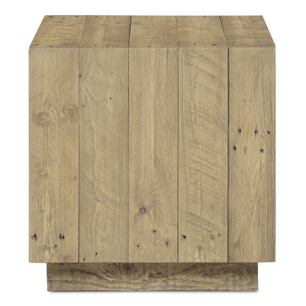 Moe's Home Jasper Accent Table: Eco-friendly Reclaimed Pine With Vintage Charm And Unique Character Markings Brown Reclaimed Pine Fr-1039-03