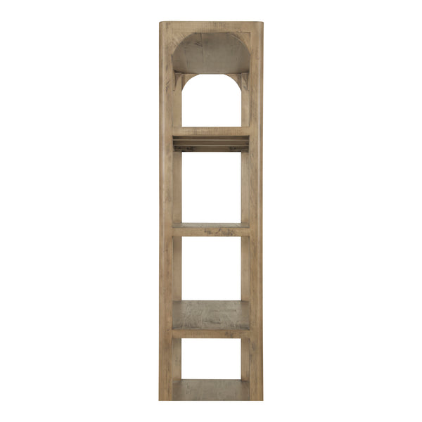 Moe's Home Abbott Bookshelf: Solid Pine Charm With Open Shelves For Versatile Storage And Display Solutions Brown Pine Wood Fr-1041-03